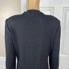 St John Collection By Marie Gray Blazer L Black Knit Zip Up Pockets Gold Button