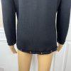 St John Collection By Marie Gray Blazer L Black Knit Zip Up Pockets Gold Button