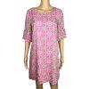 Lilly Pulitzer Women Cotton Dress Size 6 Pink Floral Ruffle Sleeves Lined Dress