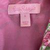 Lilly Pulitzer Women Cotton Dress Size 6 Pink Floral Ruffle Sleeves Lined Dress