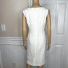 KASPER Polyester Stretch Dress 10P Suit 12P Off White Studded Open Front 2PC