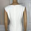 KASPER Polyester Stretch Dress 10P Suit 12P Off White Studded Open Front 2PC
