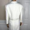 KASPER Polyester Stretch Dress 10P Suit 12P Off White Studded Open Front 2PC