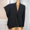 KASPER 2PC Black Striped Polyester Lined Peak Collar Career Pant Size 12P