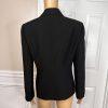 KASPER 2PC Black Striped Polyester Lined Peak Collar Career Pant Size 12P