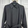 Lauren Ralph Lauren Black Microfiber Belted Removeable Liner Trench Coat SZ 40S