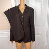 Collections For Le Suit Polyester Pant Suit Size 12 Brown Faux pockets 2PC Lined