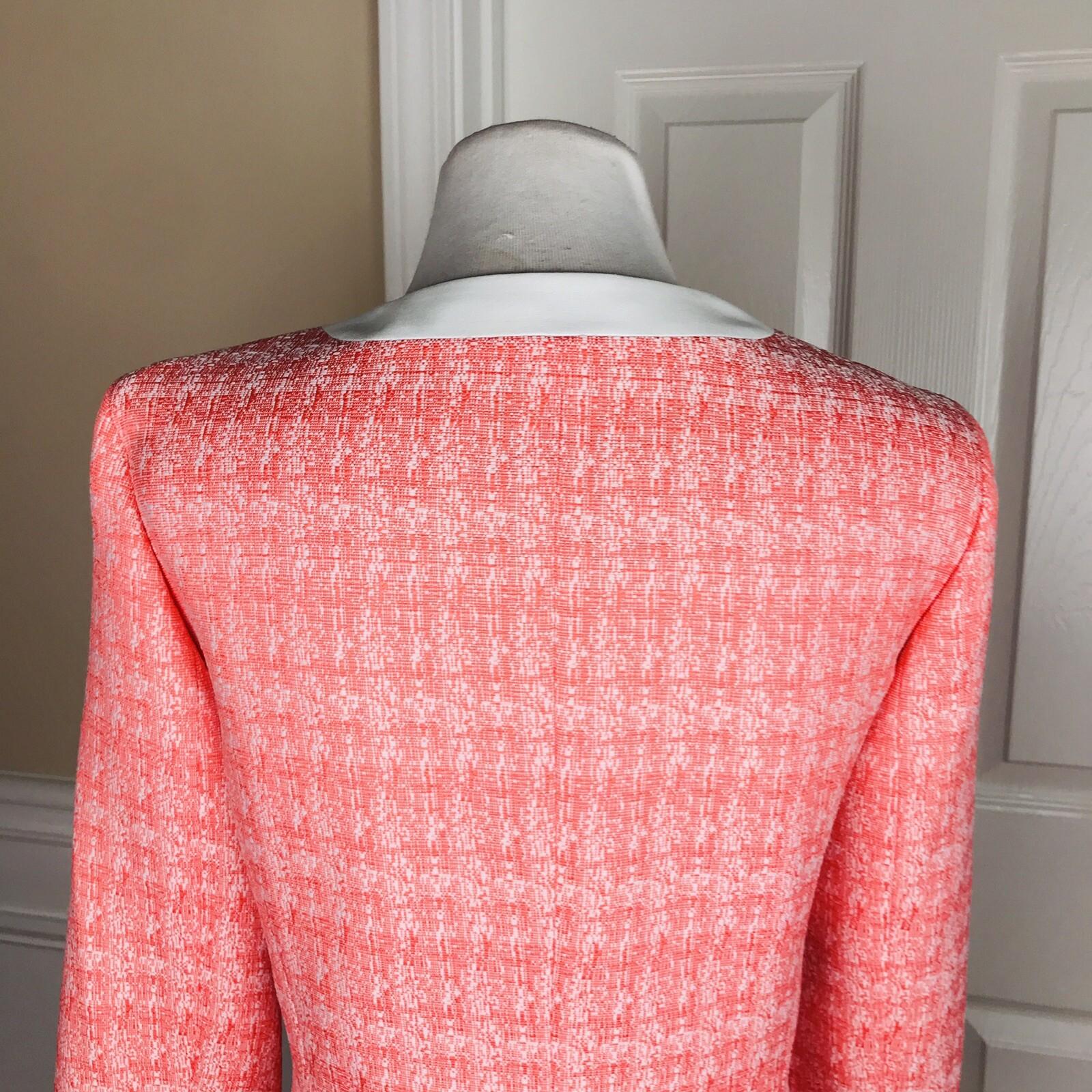 New LE SUIT 1PC Papaya White Single Breasted Polyester Lined Blazer Size 10