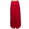 Marciano Los Angeles Destin Skirt Size 4 Red Maxi Ruffle Y2K Msrp 8 New