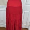 Marciano Los Angeles Destin Skirt Size 4 Red Maxi Ruffle Y2K Msrp 8 New
