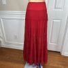 Marciano Los Angeles Destin Skirt Size 4 Red Maxi Ruffle Y2K Msrp 8 New