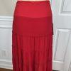 Marciano Los Angeles Destin Skirt Size 4 Red Maxi Ruffle Y2K Msrp 8 New