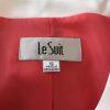 New LE SUIT 1PC Papaya White Single Breasted Polyester Lined Blazer Size 10