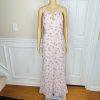 A Pea In The Pod Dress Size L Pink Floral Maternity Empire Waist Maxi Tie Back