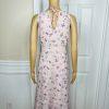 A Pea In The Pod Dress Size L Pink Floral Maternity Empire Waist Maxi Tie Back