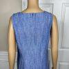 Talbots Linen Cotton Shift Dress Size 10P Embroidered Split Sleeveless Chambray