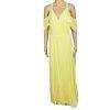 Privacy Please Acme Dress Size L Yellow Cold Shoulder Ruffle Wrap Maxi New