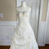 MORI LEE Women Gorgeous Ivory Champagne Strapless Beaded Wedding Dress Size 10