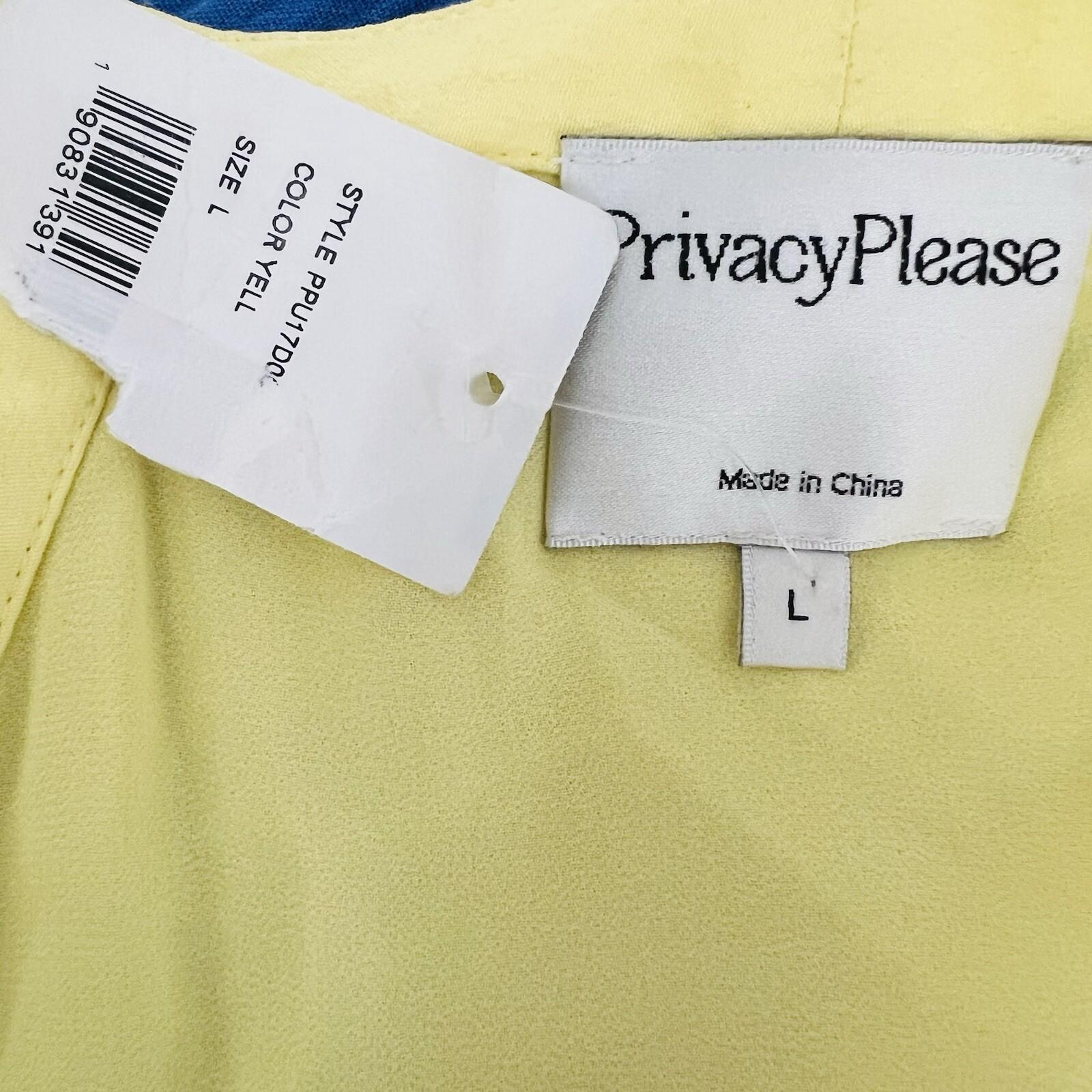 Privacy Please Acme Dress Size L Yellow Cold Shoulder Ruffle Wrap Maxi New