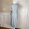 ANN TAYLOR 2PC Wash Blue Polyester Rayon Spandex Belted Dress (SZ 4) Suit (SZ 2)