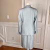 ANN TAYLOR 2PC Wash Blue Polyester Rayon Spandex Belted Dress (SZ 4) Suit (SZ 2)