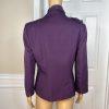 Le Suit Women Polyester Blazer Scarf Size 10 Purple Single Breasted Lined 1PC