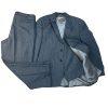Chaps By Ralph Lauren Men Wool Gray Striped Suit 48R Pants 36x28.5 Vest 3PC