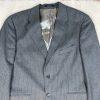 Chaps By Ralph Lauren Men Wool Gray Striped Suit 48R Pants 36x28.5 Vest 3PC