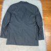 Chaps By Ralph Lauren Men Wool Gray Striped Suit 48R Pants 36x28.5 Vest 3PC