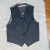 Chaps By Ralph Lauren Men Wool Gray Striped Suit 48R Pants 36x28.5 Vest 3PC