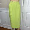 St Anthony Evening Polyester Skirt Suit 18W Embroidered Beaded Lime Green 2PC