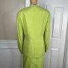 St Anthony Evening Polyester Skirt Suit 18W Embroidered Beaded Lime Green 2PC
