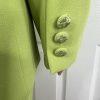 St Anthony Evening Polyester Skirt Suit 18W Embroidered Beaded Lime Green 2PC