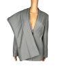 John Meyer Women Polyester Pant Suit Size 10 Gray Striped Lined Career 2PC