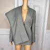 John Meyer Women Polyester Pant Suit Size 10 Gray Striped Lined Career 2PC