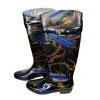 LAUREN RALPH LAUREN Women Rosalyn II Rain Boots Black Gold Rope Chain Size 7B