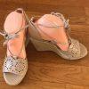 NEW NINE WEST Women Freestone Natural Espadrille Platform Sandals 8.5 M