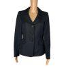 LE SUIT Women Black Polyester Lined Shawl Collar Career Blazer Suit Size 6