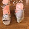 NEW NINE WEST Women Freestone Natural Espadrille Platform Sandals 8.5 M