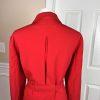 Larry Levine Polyester Rayon Spandex Pant Suit 14 Red Belted Wide Leg 2PC New