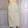 LE SUIT Women 2PC Light Green Polyester Lined Collarless Skirt Suit Size 4P