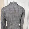 BANANA REPUBLIC 1PC Gray Striped Polyester Spandex Lined  Ruffle Blazer Size 2