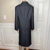 Le Suit Polyester Metallic Skirt Suit Size 16W Charcoal Notch Collar Lined 2PC
