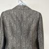 KASPER Polyester Lined Skirt Suit Size 6 Black Silver Shawl Collar Timeless New