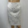Jones New York Cotton Metallic Skirt Suit 12P Silver Shawl Collar 3/4 Timeless