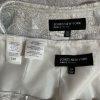 Jones New York Cotton Metallic Skirt Suit 12P Silver Shawl Collar 3/4 Timeless