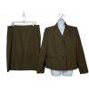 EVAN PICONE Polyester Skirt Suit Size 16 Green Lined Business Timeless 2PC