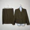 EVAN PICONE Polyester Skirt Suit Size 16 Green Lined Business Timeless 2PC