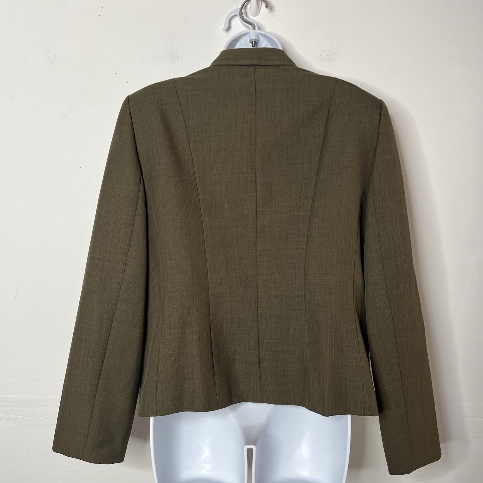 EVAN PICONE Polyester Skirt Suit Size 16 Green Lined Business Timeless 2PC