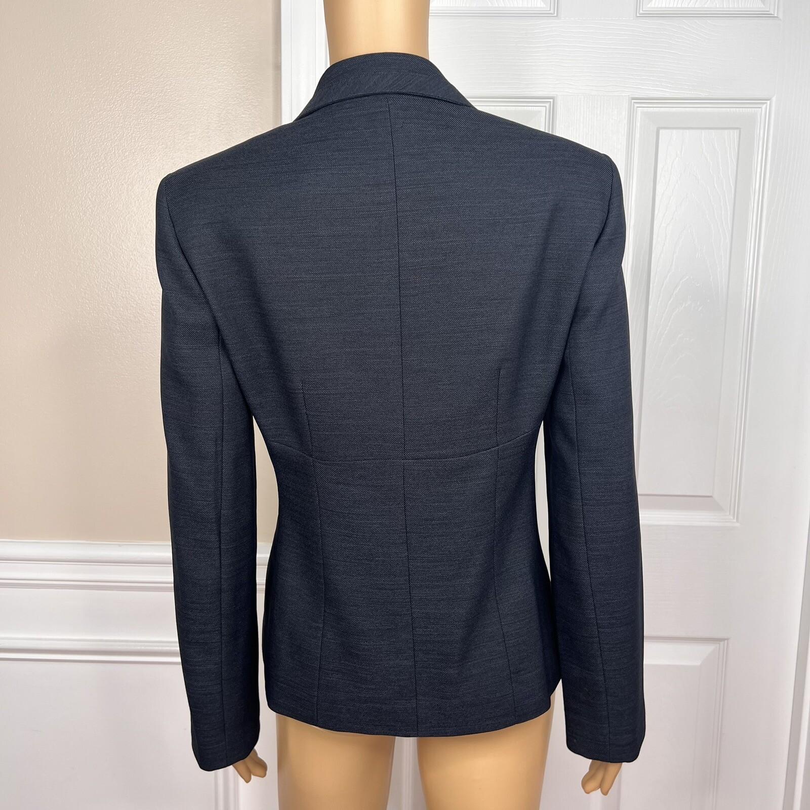 SUIT STUDIO Women 1PC Navy Blue Single Breasted Polyester Lined Blazer Size 8